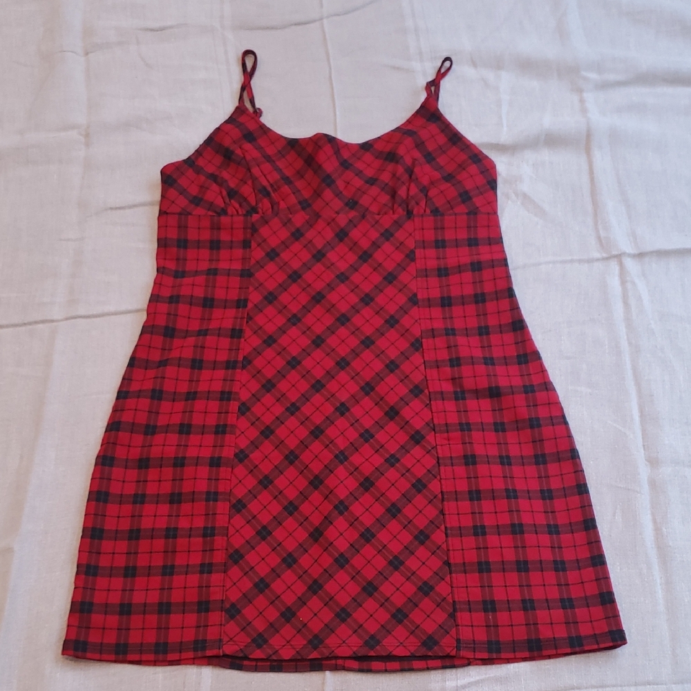 Wild Fable Checkered Red and Black Mini Dress